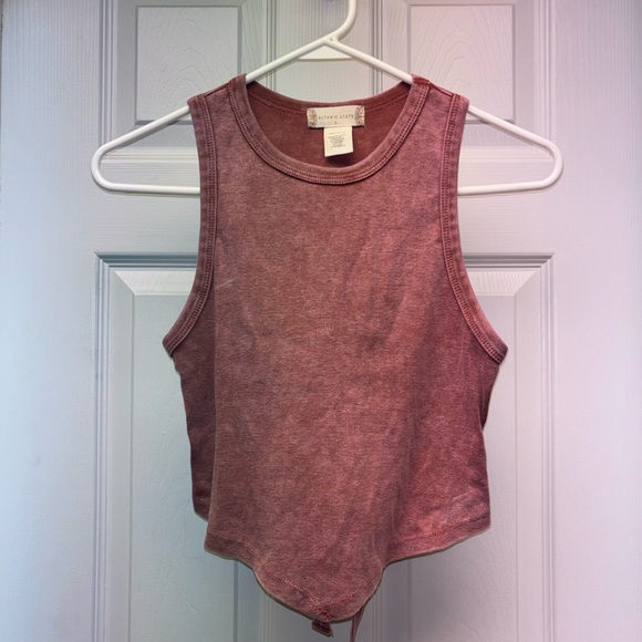 Altar’d State Washed Red Cropped Racerback Tank Top Size Small - Picture 3 of 7
